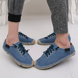 SERENE 3 Colors Man Lace-up Flats Casual Canvas Shoes