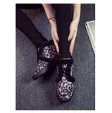 M.GENERAL Women Leopard Snow Boots