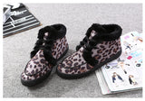 M.GENERAL Women Leopard Snow Boots