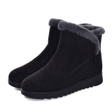 HEE GRAND Faux Fur Solid Ankle Boots