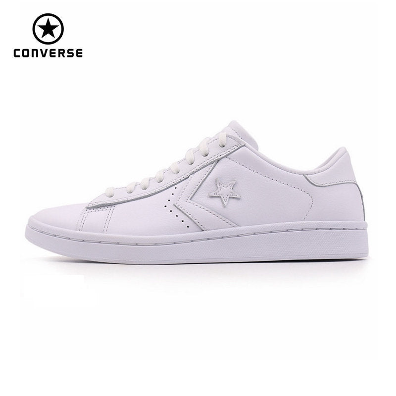 2017 new original Converse Star Player Leather women s sneakers white color Leather Skateboarding Shoes