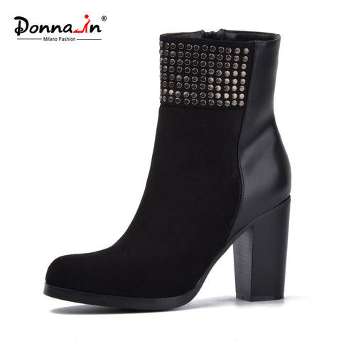 Donna-in elegant round toe women boots