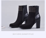 Donna-in elegant round toe women boots