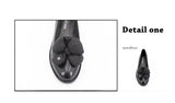 SOPHITINA Brand Genuine Leather Flower Decoration Round Toe