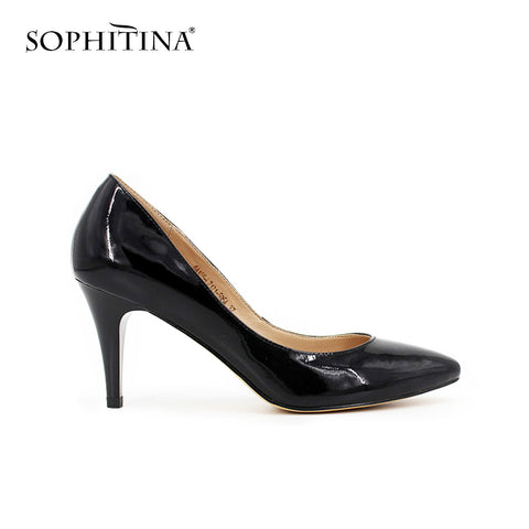 SOPHITINA Office Pumps Classics Black Pointed Toe