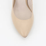 SOPHITINA Black Sheepskin Pointed Toe High Heels