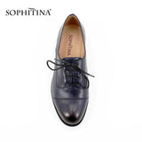 SOPHITINA Full Genuine Leather Soft sheepskin woman shoes
