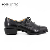 SOPHITINA Full Genuine Leather Soft sheepskin woman shoes