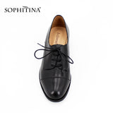 SOPHITINA Full Genuine Leather Soft sheepskin woman shoes
