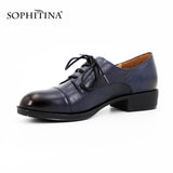 SOPHITINA Full Genuine Leather Soft sheepskin woman shoes